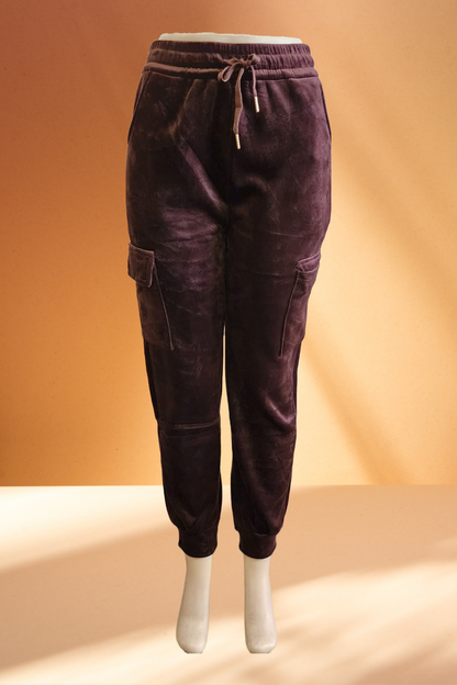 Corduroy Cargo Joggers with Fleece