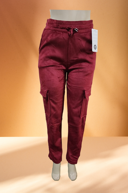 Women's Velvet Cargo Pants