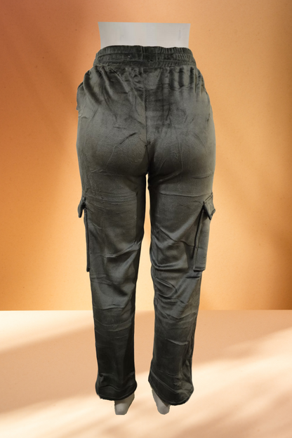 Women's Velvet Cargo Pants