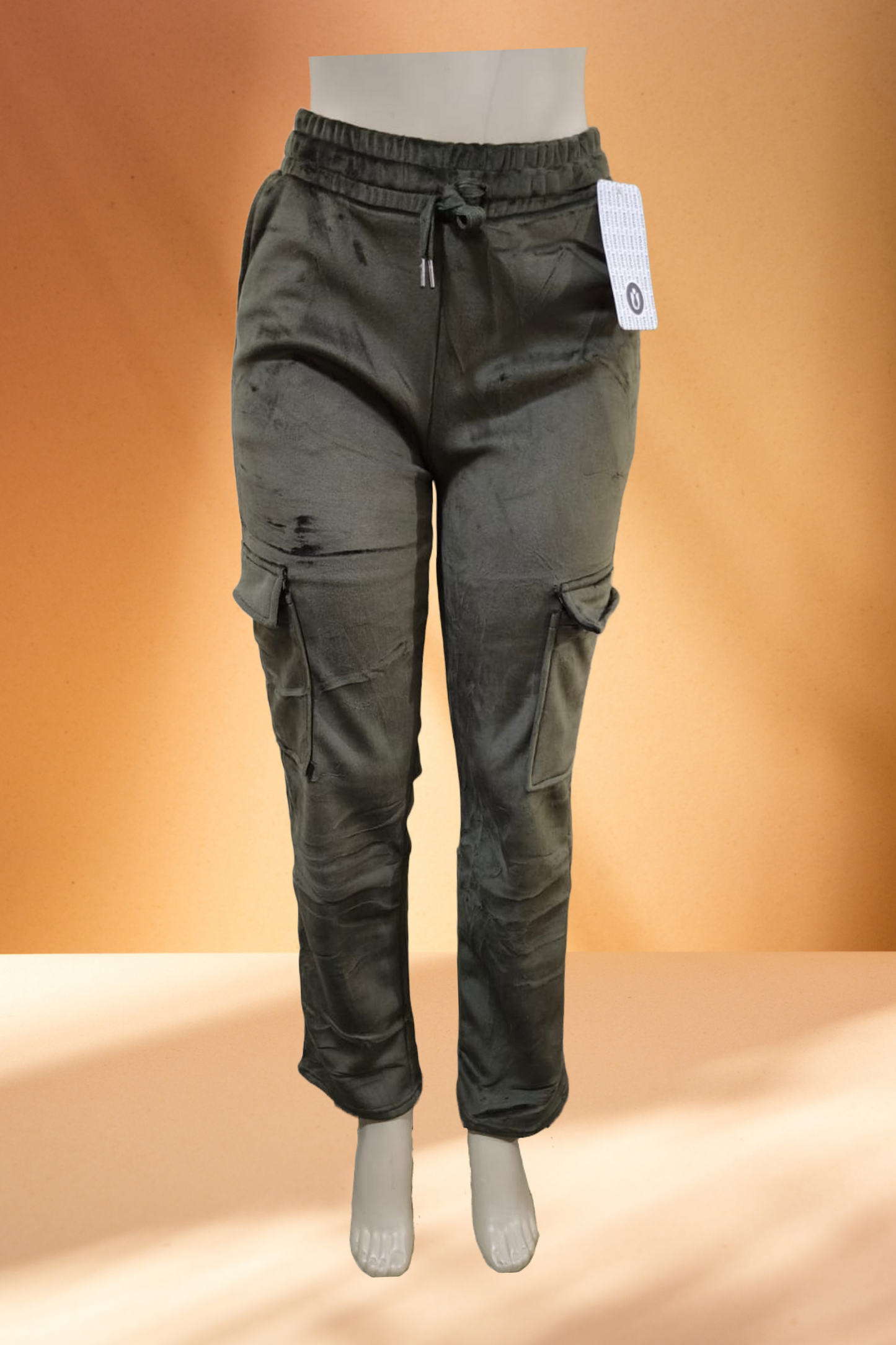 Women's Velvet Cargo Pants