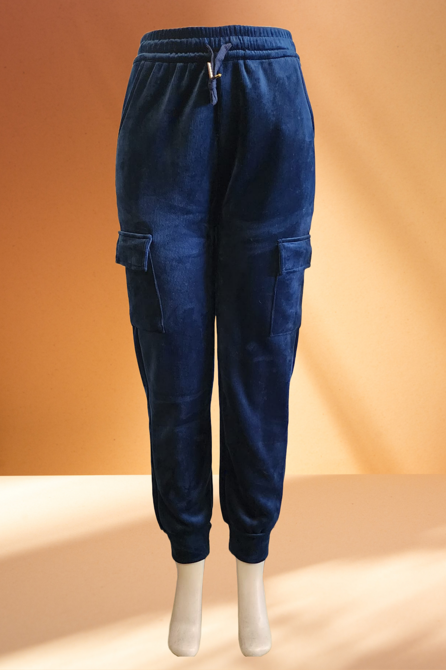 Corduroy Cargo Joggers with Fleece